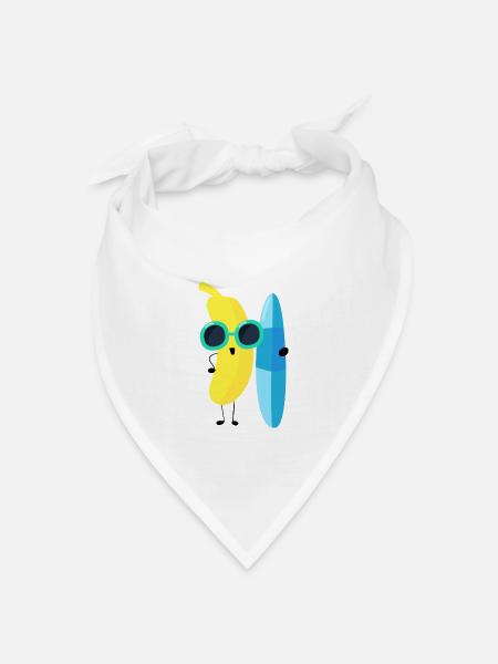 Banana - Bandana Dreieckstuch - Weiß