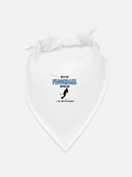 Bester Floorball Spieler Floorballer Hockeyspieler - Bandana Dreieckstuch - Weiß