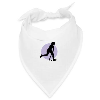 hockey_woman_b_2c - Bandana Dreieckstuch - Weiß - Vorne