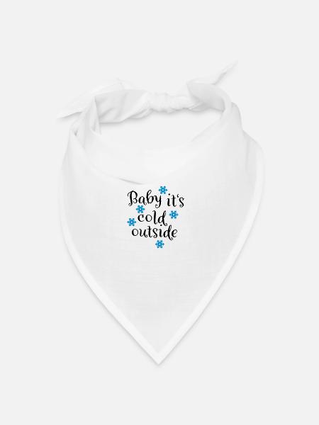 Schnee - Bandana Dreieckstuch - Weiß