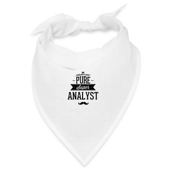 100 percent pure super analyst - Bandana Dreieckstuch - Weiß - Vorne