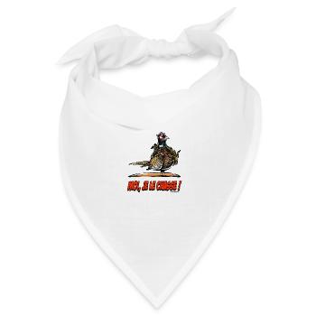 Der Fasan, Moi Je Le Chasse! - Bandana Dreieckstuch - Weiß - Vorne