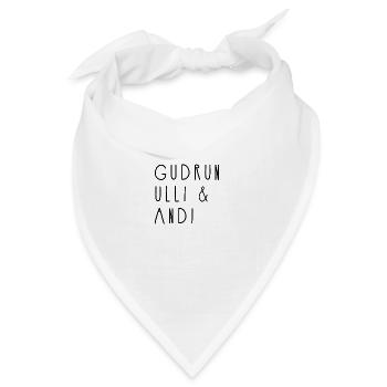 Andi Ulli & Gudrun Shirt Baader-Meinhoff - Bandana Dreieckstuch - Weiß - Vorne