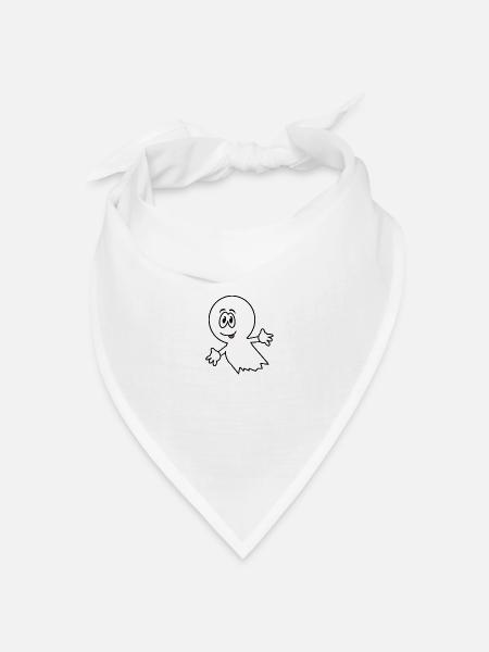 Gespenst - Bandana Dreieckstuch - Weiß