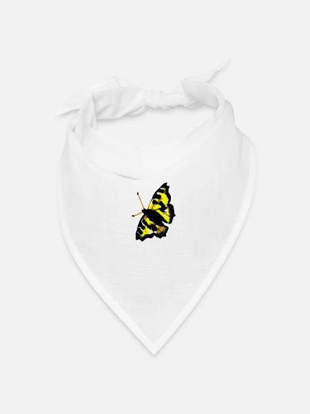 schmetterling - Bandana Dreieckstuch - Weiß