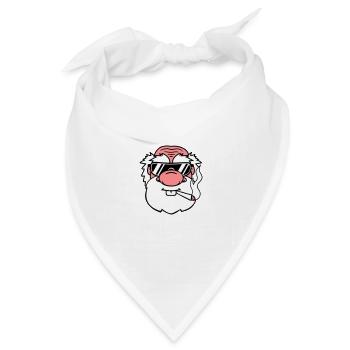 cool rauchen sonnenbrille joint weed hanf cannabis - Bandana Dreieckstuch - Weiß - Vorne