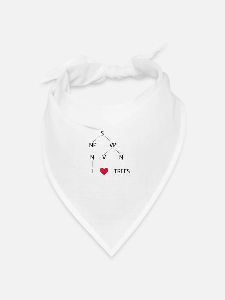 Syntaxbaum - Bandana Dreieckstuch - Weiß