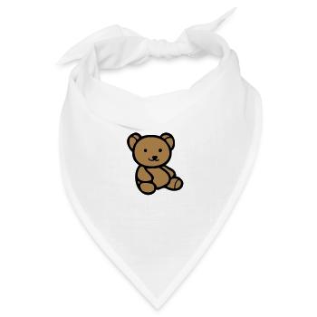 baer bar teddy teddybär - Bandana Dreieckstuch - Weiß - Vorne