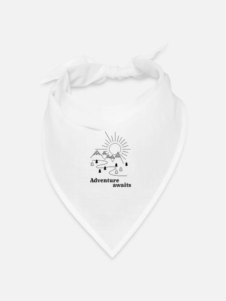 Abenteuer - Bandana Dreieckstuch - Weiß