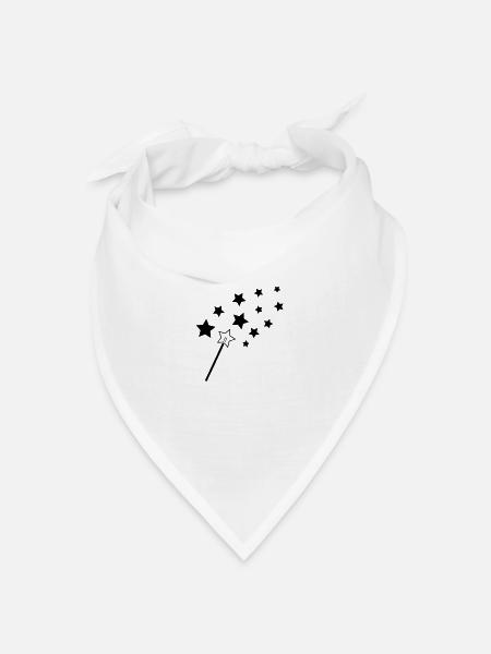 zauberstab - Bandana Dreieckstuch - Weiß