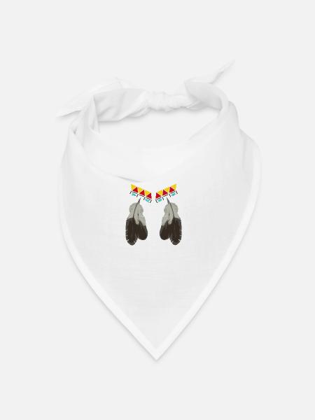 indianische ornamente - Bandana Dreieckstuch - Weiß