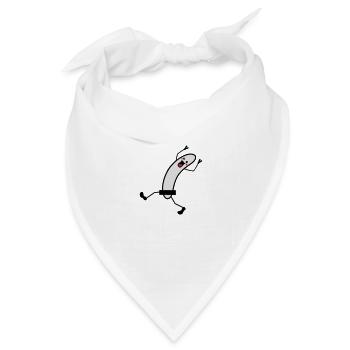 Naked Running Banana - Bandana Dreieckstuch - Weiß - Vorne