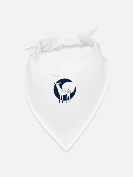 BuJa deer2 - Bandana Dreieckstuch - Weiß