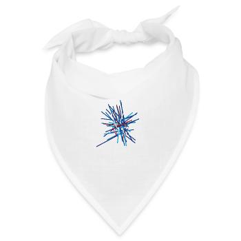 abstrakt - Bandana Dreieckstuch - Weiß - Vorne