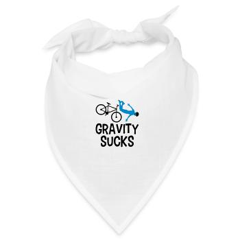 graviti sucks gravitation vorne ueber fallen fahrr - Bandana Dreieckstuch - Weiß - Vorne