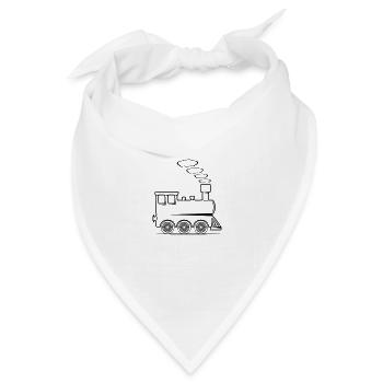 dampflok eisenbahn lok spielzeug - Bandana Dreieckstuch - Weiß - Vorne