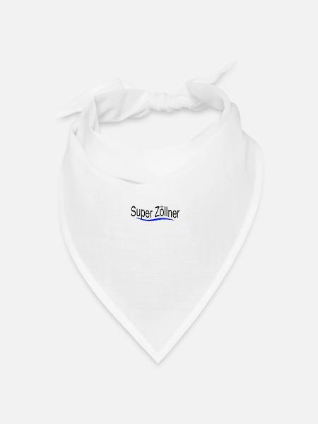 Ein super Zöllner, Zollfrei für alle - Bandana Dreieckstuch - Weiß