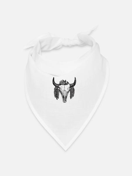 Skull Tattoo II - Bandana Dreieckstuch - Weiß
