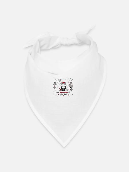 Sheepworld Ohne Weihnachten ist doof One Size - Bandana Dreieckstuch - Weiß