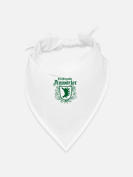 Holzheimer Elchfreunde Wappen männlich - Bandana Dreieckstuch - Weiß
