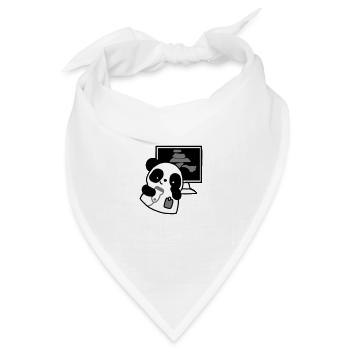 Panda-Ultraschall-Radiologe - Bandana Dreieckstuch - Weiß - Vorne