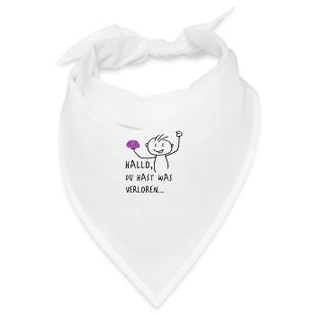 verlorenes Hirn - Bandana Dreieckstuch - Weiß - Vorne