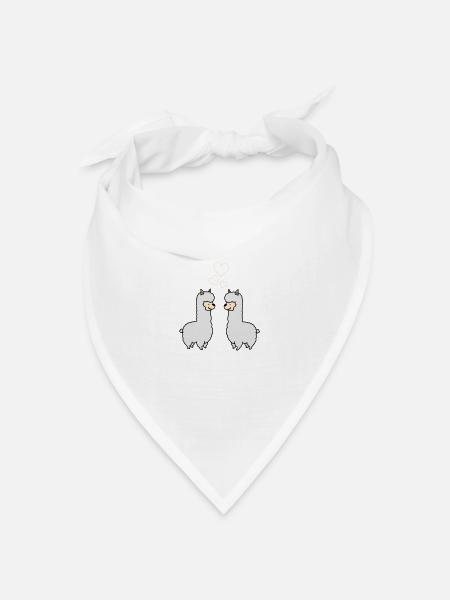 Alpaka Love - Bandana Dreieckstuch - Weiß