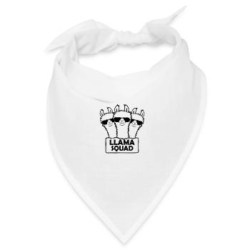 Team Design Llama Squad - Bandana Dreieckstuch - Weiß - Vorne