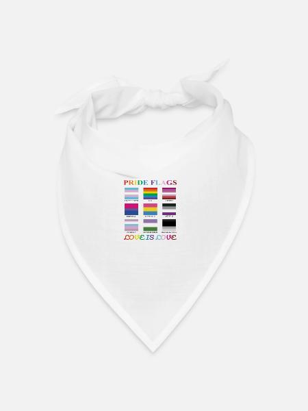 Pride-Flaggen - Bandana Dreieckstuch - Weiß
