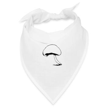 Pilz Pilze Giftpilze Mykologie erdig Vektor 5 - Bandana Dreieckstuch - Weiß - Vorne