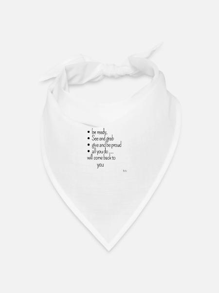 Be ready..... - Bandana Dreieckstuch - Weiß