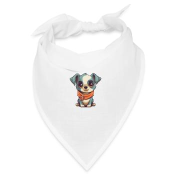 cute dog - Bandana Dreieckstuch - Weiß - Vorne