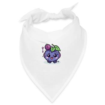 Miké kleine Kawaii-Traube - Bandana Dreieckstuch - Weiß - Vorne