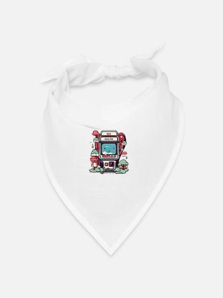 Vintage-Arcade-Automat - Bandana Dreieckstuch - Weiß