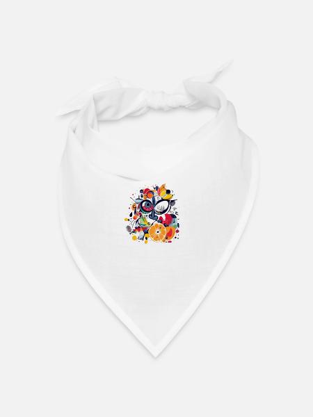 Fruchtiges Gesicht - Bandana Dreieckstuch - Weiß