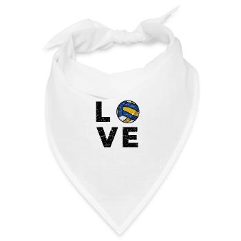 Liebe Volleyball - Bandana Dreieckstuch - Weiß - Vorne