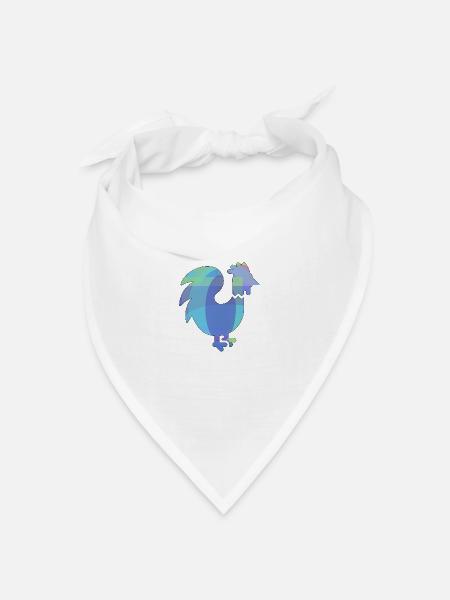 Hahn - Bandana Dreieckstuch - Weiß
