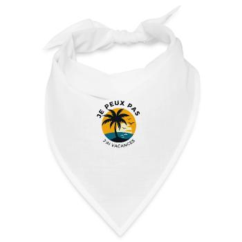 Ich kann nicht Urlaub machen - Bandana Dreieckstuch - Weiß - Vorne