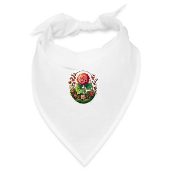 Kamelie - Bandana Dreieckstuch - Weiß - Vorne