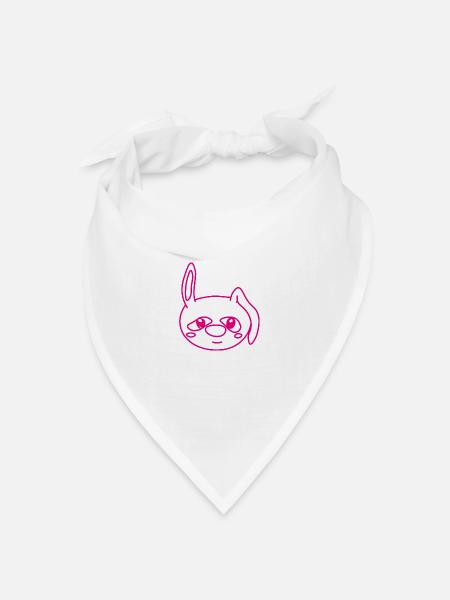 Süßer Hase - Bandana Dreieckstuch - Weiß