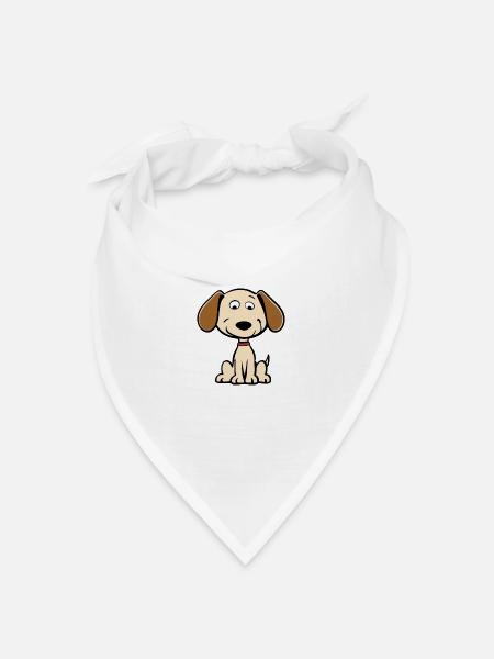 Baby Hund - Bandana Dreieckstuch - Weiß