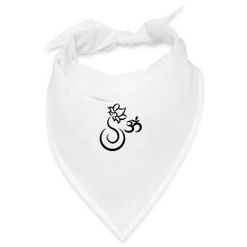 Yoga Ayurveda Logo - Bandana Dreieckstuch - Weiß - Vorne