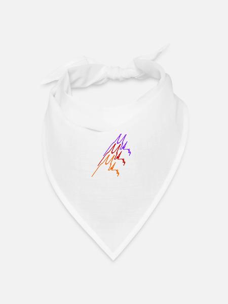 Kölner Dom-Kette - dreifarbig 2 - Bandana Dreieckstuch - Weiß