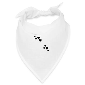 herzen - Bandana Dreieckstuch - Weiß - Vorne