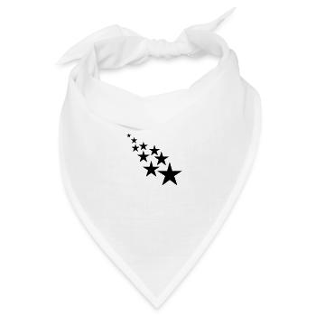 Sterne - Bandana Dreieckstuch - Weiß - Vorne