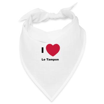 Ich liebe den Tampon - Bandana Dreieckstuch - Weiß - Vorne