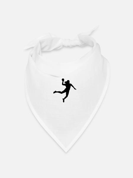 Handballerin Silhouette 1 - Bandana Dreieckstuch - Weiß