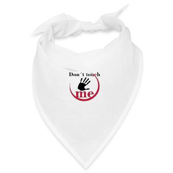 Don´t touch me - Bandana Dreieckstuch - Weiß - Vorne