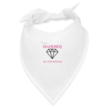 Diamonds! - Bandana Dreieckstuch - Weiß - Vorne