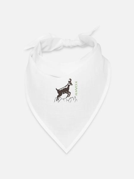 ALMVOLK Gams - Bandana Dreieckstuch - Weiß